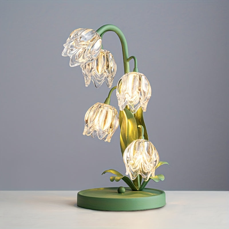 Bloomora Art Deco LED-Tischleuchte mit Blumendesign – Ansicht 5 von 13