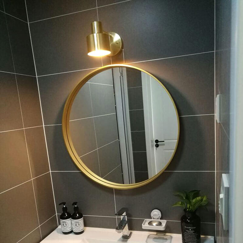 Velora Minimalistische Wandleuchte in Gold aus Eisen – Ansicht 12 von 14