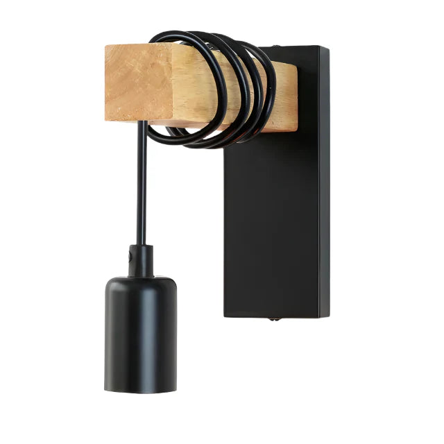 OakForge Wandleuchte aus Holz & Metall – Ansicht 4 von 7