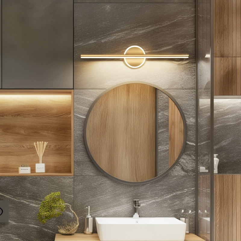 GleamNova Elegante LED-Wandleuchte in Schwarz-Gold – Ansicht 7 von 11