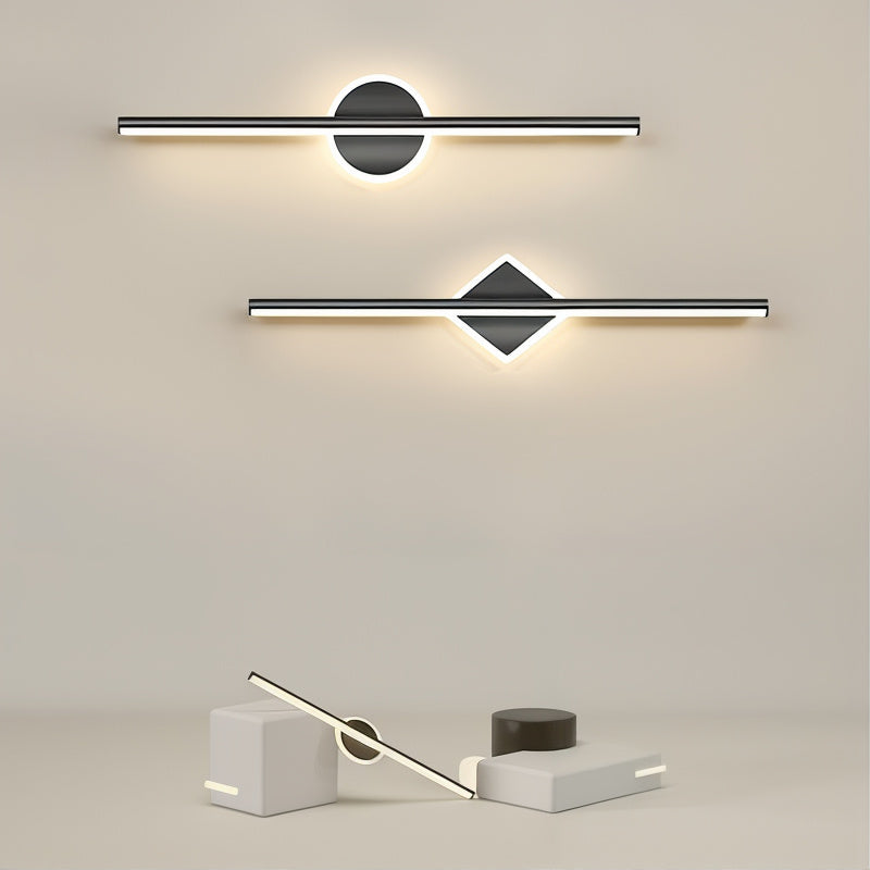 GleamNova Elegante LED-Wandleuchte in Schwarz-Gold – Ansicht 9 von 11
