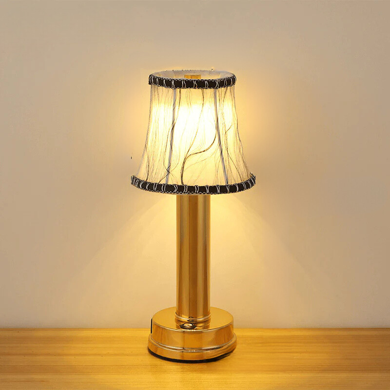 VelloGlow Kabellose LED-Tischlampe mit Stoffschirm – kabellose Tischleuchte – Ansicht 13 von 21