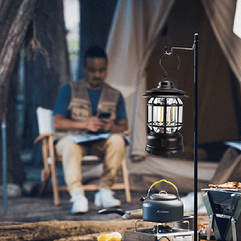 VitroFacet Tragbare Vintage-Campinglampe – Dekoleuchte – Ansicht 3 von 16