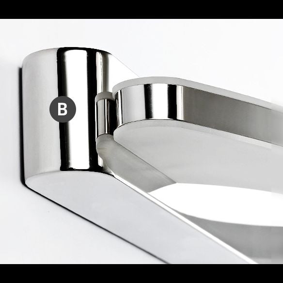Ovanti Ovale LED-Wandleuchte in Chrom – Ansicht 6 von 7