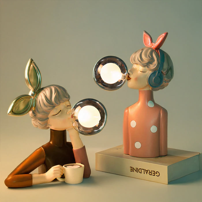 Lignoglow Handgefertigte LED-Tischlampe aus Holz – Tischleuchte – Ansicht 5 von 12