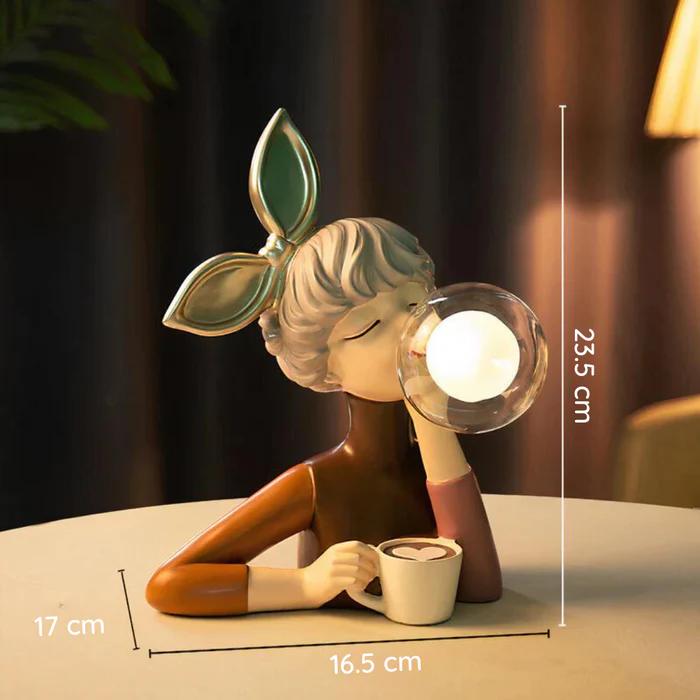 Lignoglow Handgefertigte LED-Tischlampe aus Holz – Tischleuchte