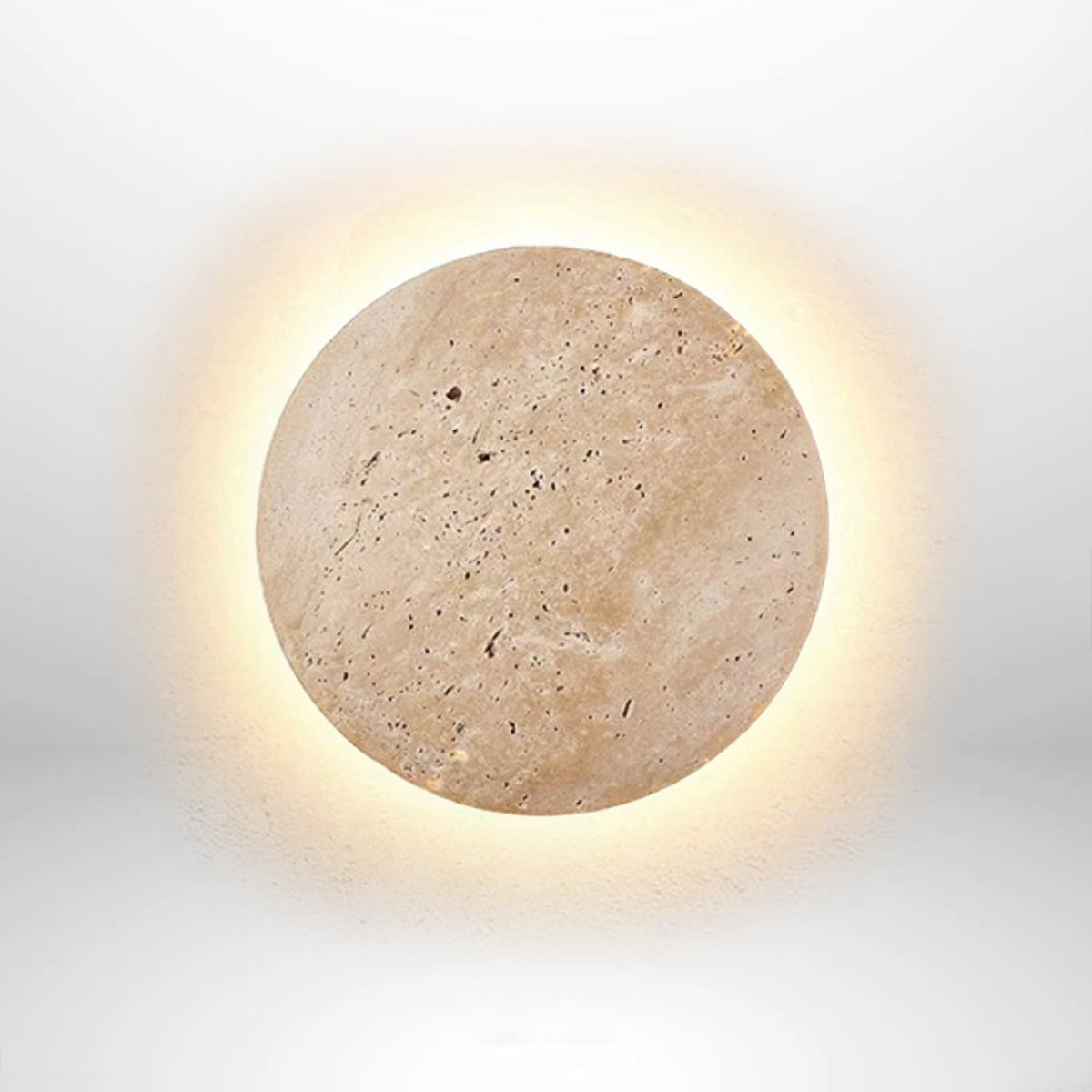 LumiRidge Minimalistische Wandleuchte aus Travertin – Ansicht 7 von 7