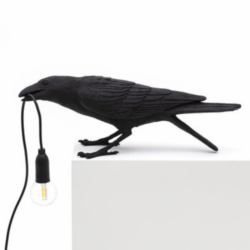 AvianLuxe Kunstvolle Vogel-Tischlampe aus Harz – Tischleuchte – Ansicht 8 von 9