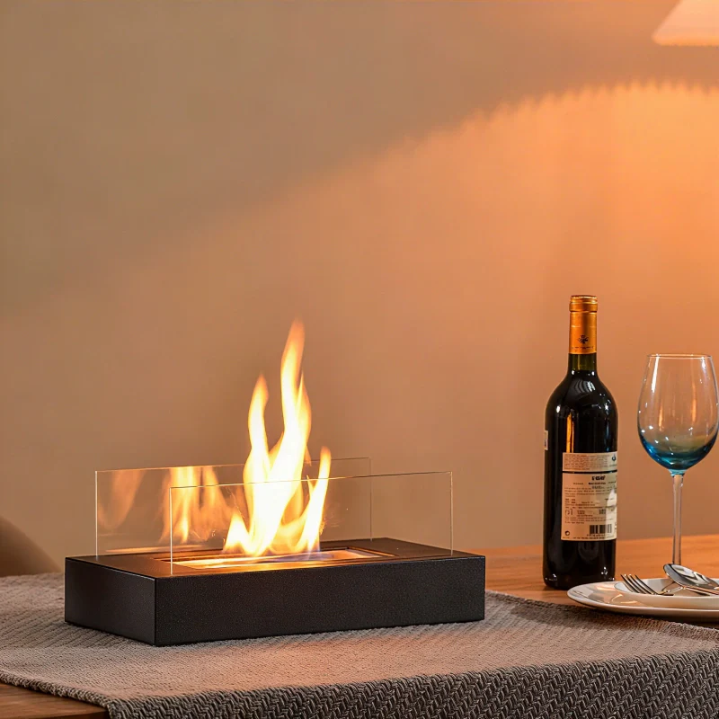 Ardeva Bioethanol Tischkamin mit Echtflamme – Wohnaccessoire – Ansicht 8 von 15