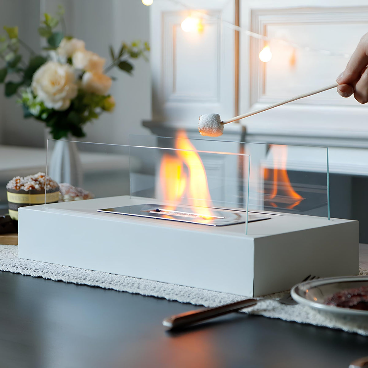 Ardeva Bioethanol Tischkamin mit Echtflamme – Wohnaccessoire – Ansicht 7 von 15