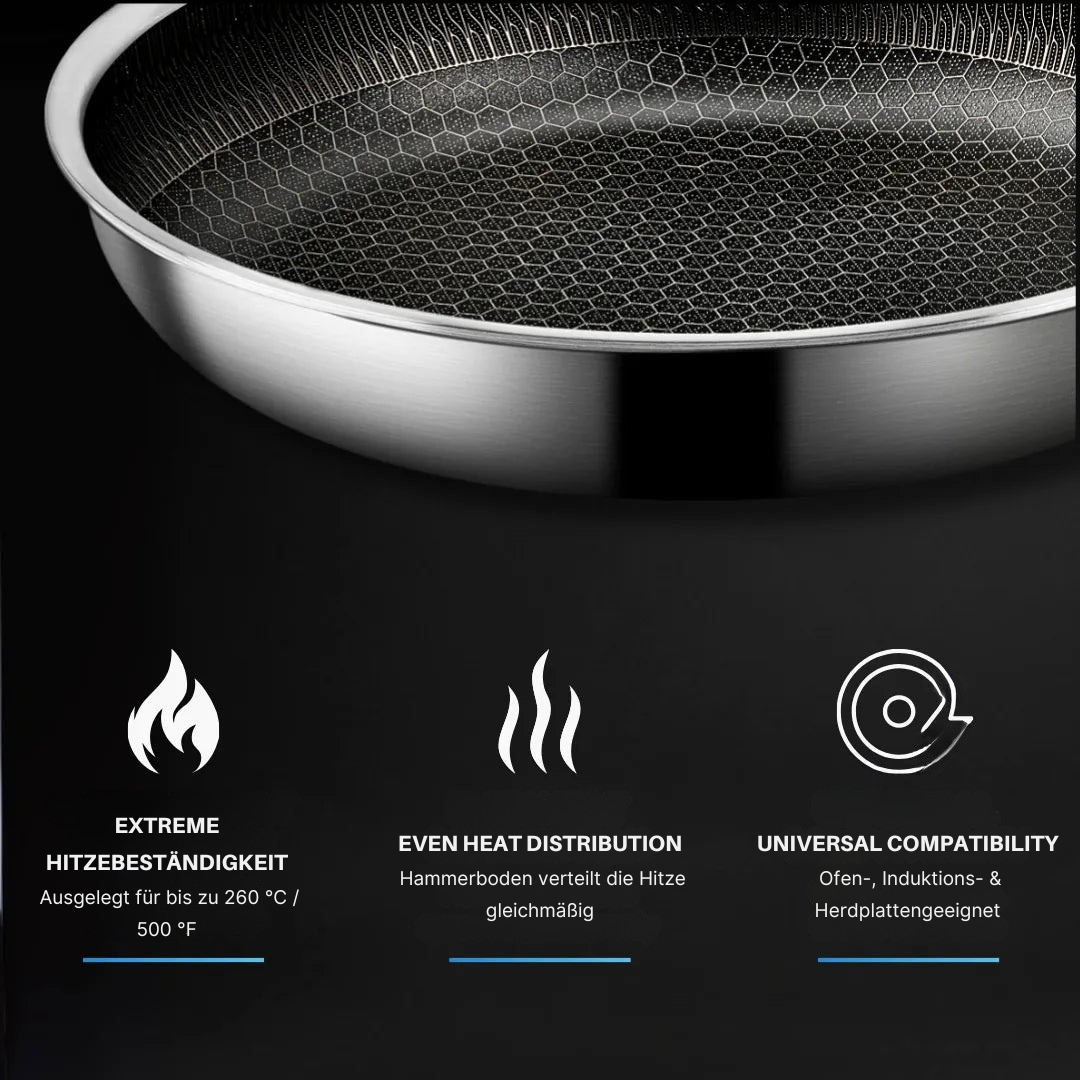 HybridChef Antihaftpfanne bis 260°C hitzebeständig – Kochgeschirr – Ansicht 4 von 7