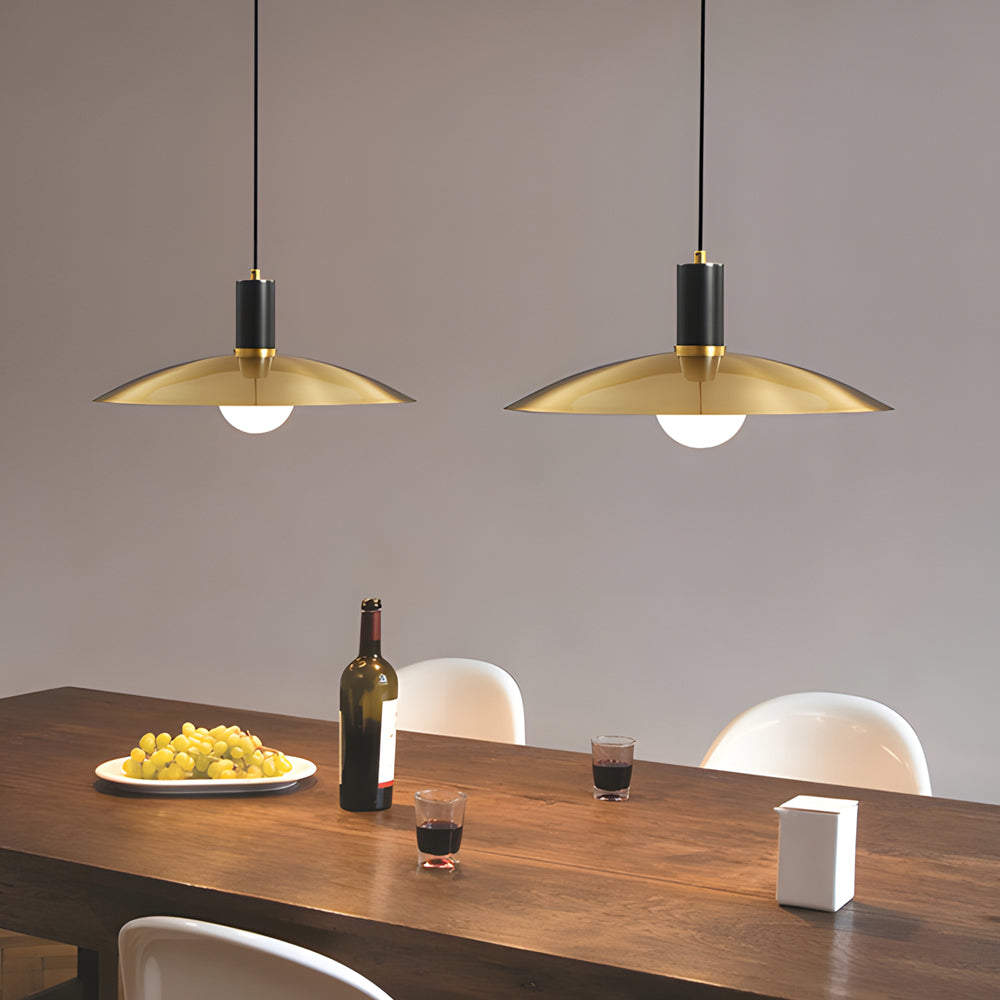 AureoLux Vintage LED-Pendelleuchte in Messing & Glas
