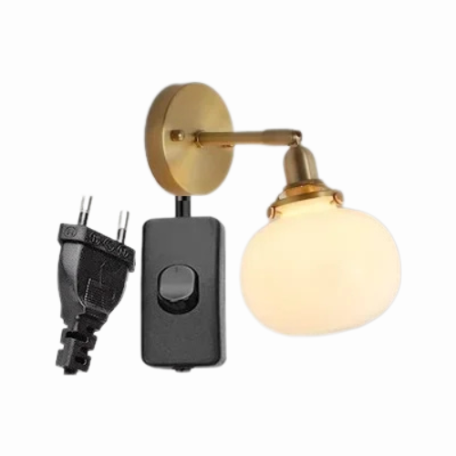 HestaPoint Wandleuchte mit Zugschalter aus Glas und Eisen – Ansicht 28 von 35