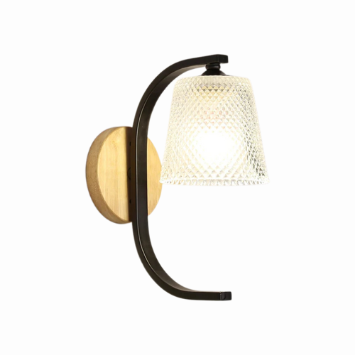 Finkara Wandleuchte mit Vogeldesign aus Holz und Glas – Ansicht 9 von 24