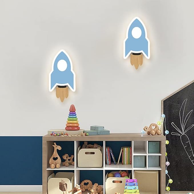 RocketGlow LED-Wandleuchte für Kinderzimmer aus Eisen – Ansicht 2 von 5
