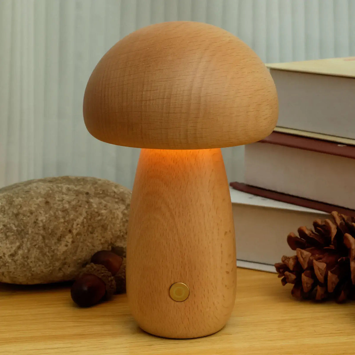 Mori Kabellose Pilz-Tischleuchte – Ansicht 4 von 10