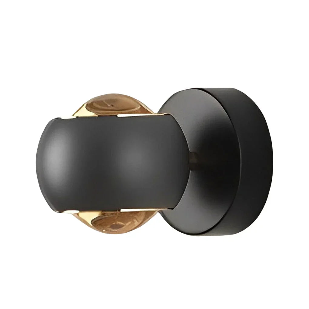 RayVera Minimalistische LED-Wandleuchte in Schwarz-Gold aus Aluminium – Ansicht 9 von 11
