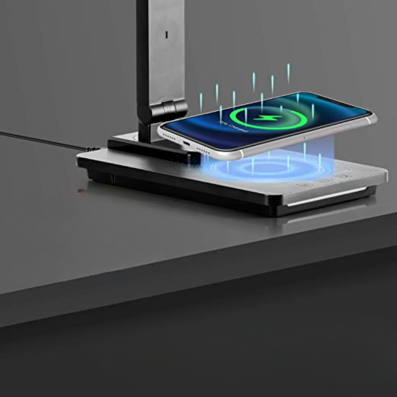 DeskGlow LED-Schreibtischlampe mit Wireless Charger – Ansicht 3 von 5