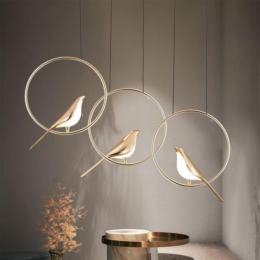 MiraCurve Vogel-Ring Pendelleuchte mit LED – Ansicht 8 von 16