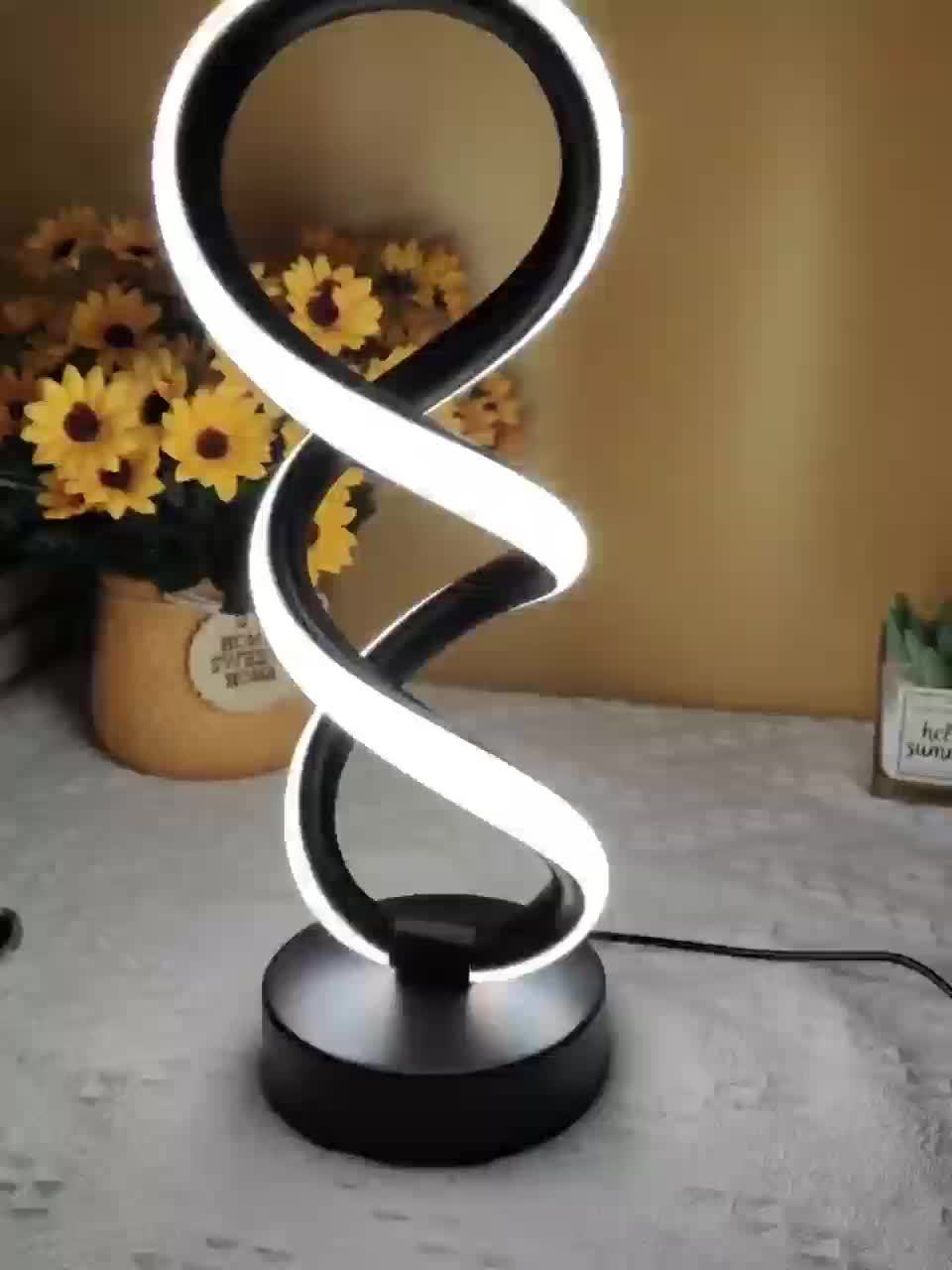 LumiSpire Spiralförmige LED-Tischleuchte mit Farbmodi – Ansicht 8 von 9