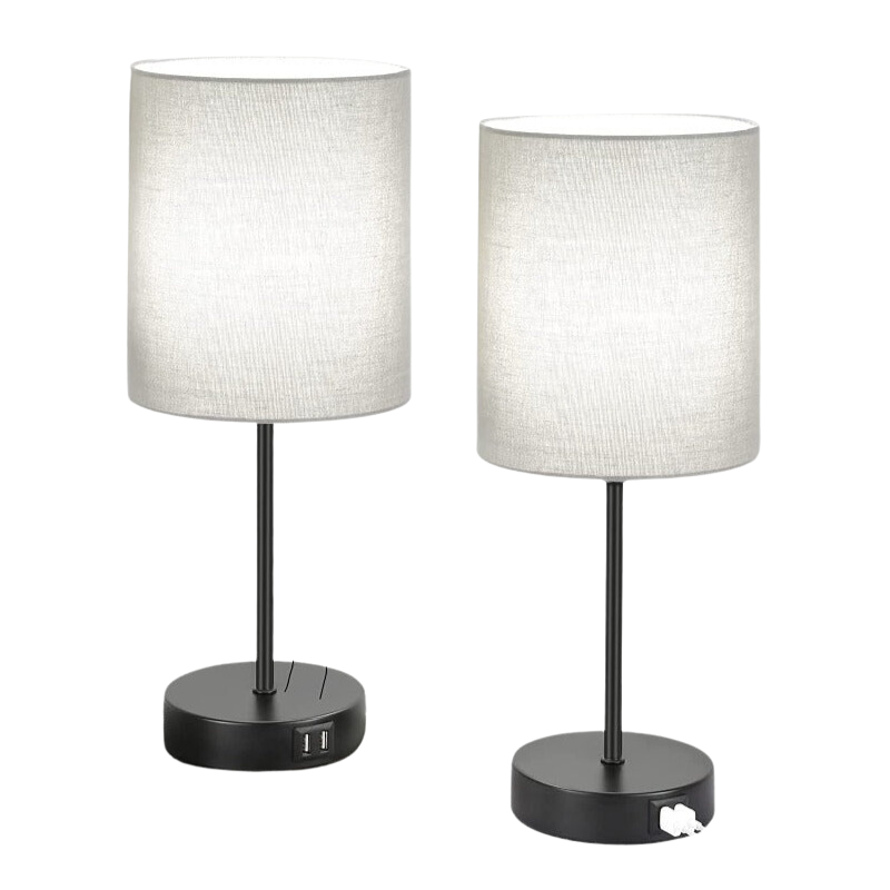 LinoDuo Tischlampen-Set mit USB-Anschluss – Tischleuchte – Ansicht 5 von 11