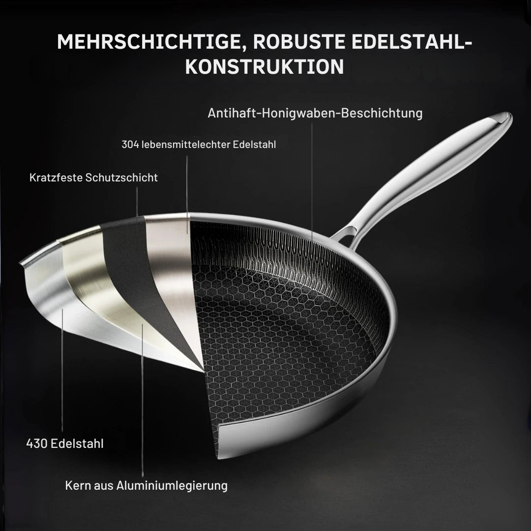 HybridChef Antihaftpfanne bis 260°C hitzebeständig – Kochgeschirr – Ansicht 6 von 7