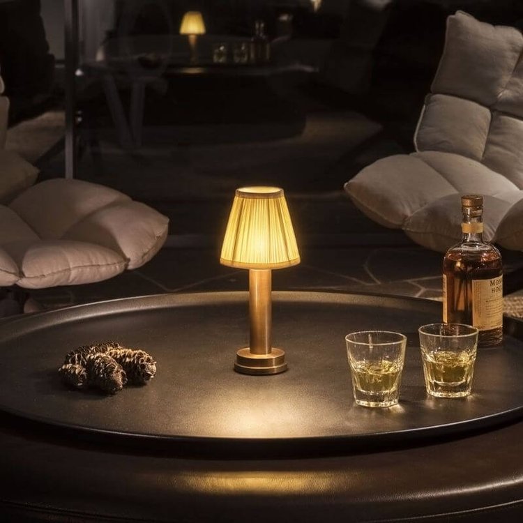 CozyGlow Kabellose LED-Tischlampe aus Stoff – kabellose Tischleuchte – Ansicht 12 von 17