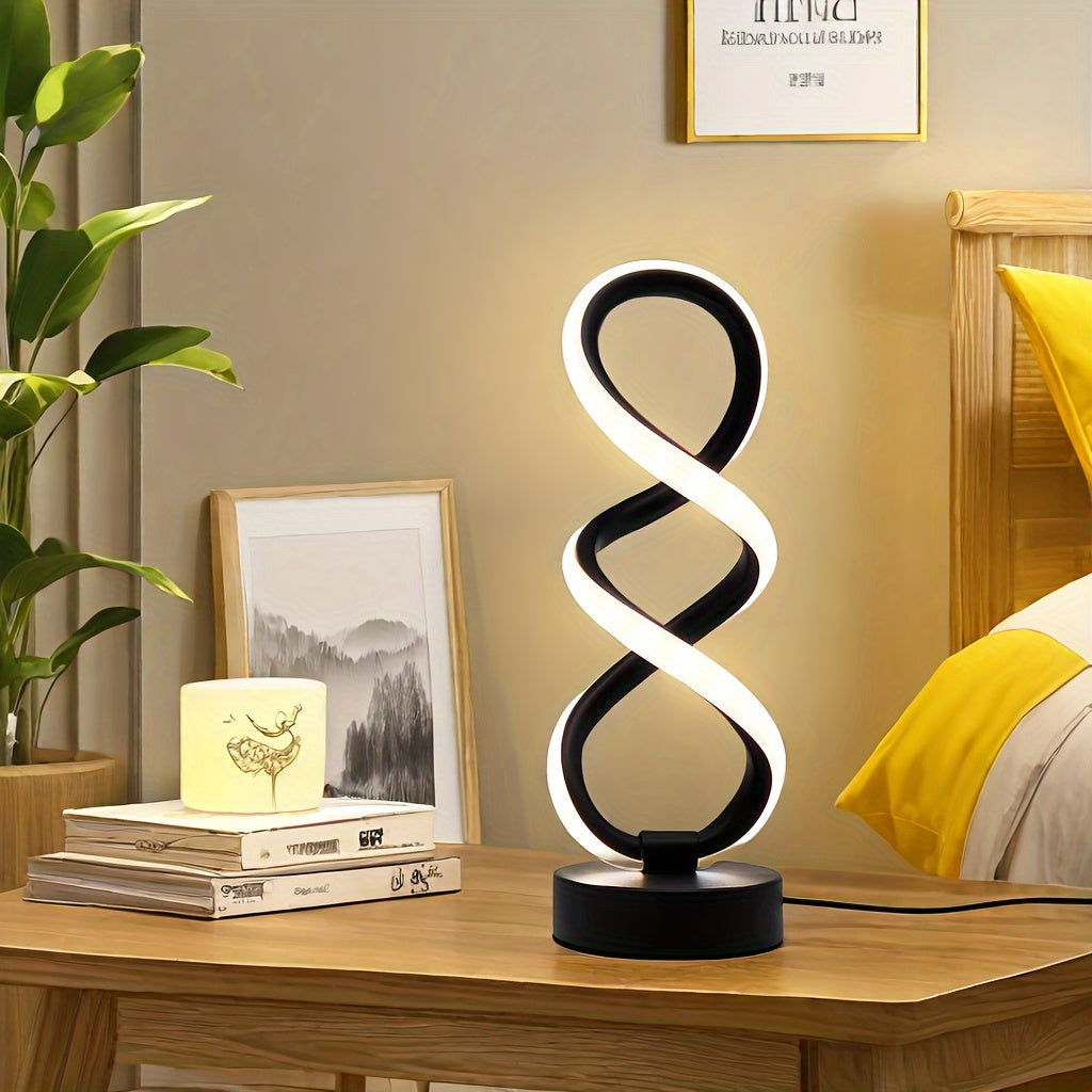 LumiSpire Spiralförmige LED-Tischleuchte mit Farbmodi – Ansicht 5 von 9
