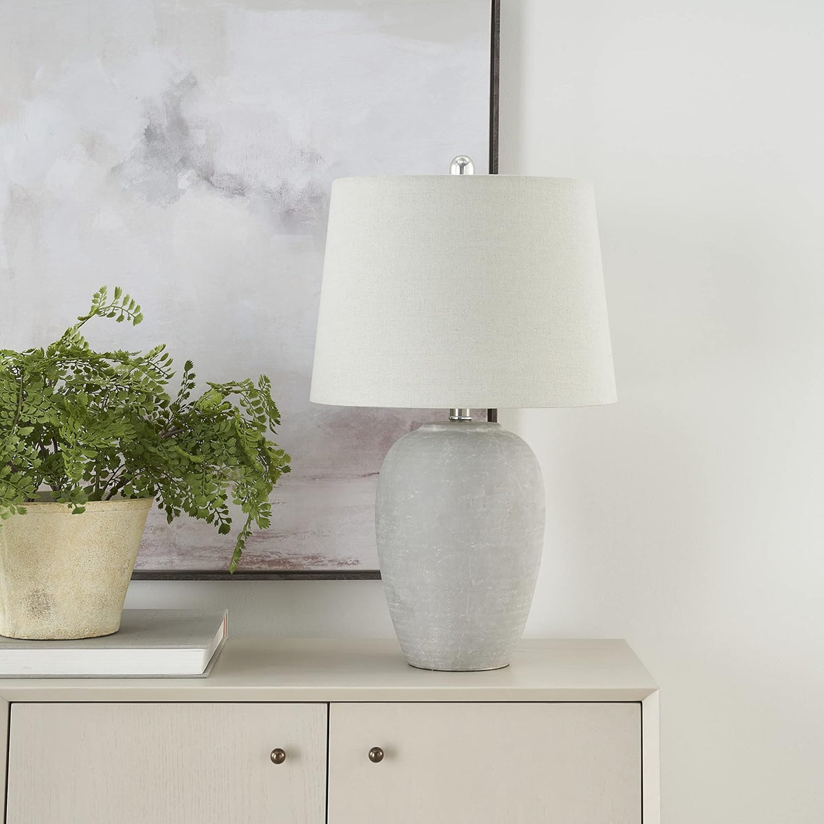 Ceramio Minimalistische LED-Tischlampe mit Keramiksockel – Tischleuchte – Ansicht 11 von 20