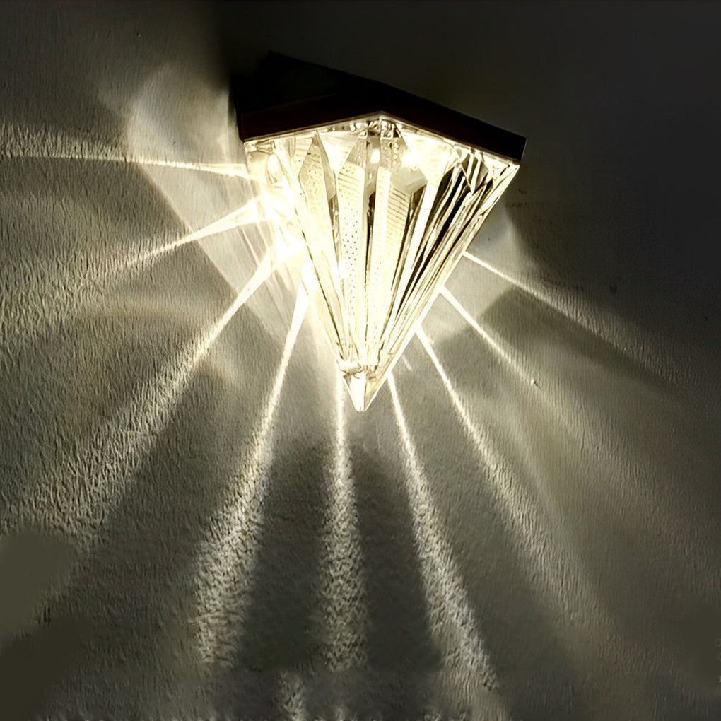 PrismLux Geometrische Solar-Wandleuchte – Solarleuchte – Ansicht 7 von 8