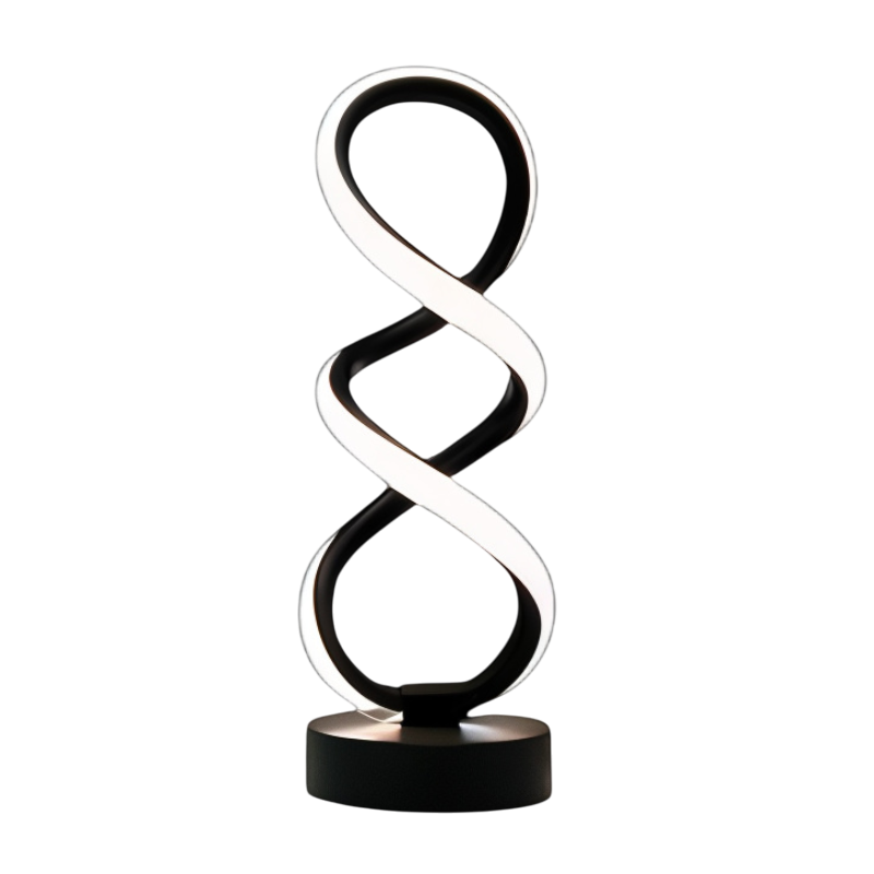 LumiSpire Spiralförmige LED-Tischleuchte mit Farbmodi