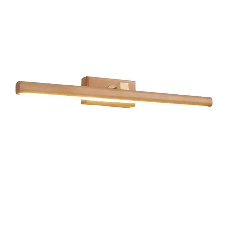Walnoir Holz-Wandleuchte mit warmem LED-Licht – Ansicht 6 von 7