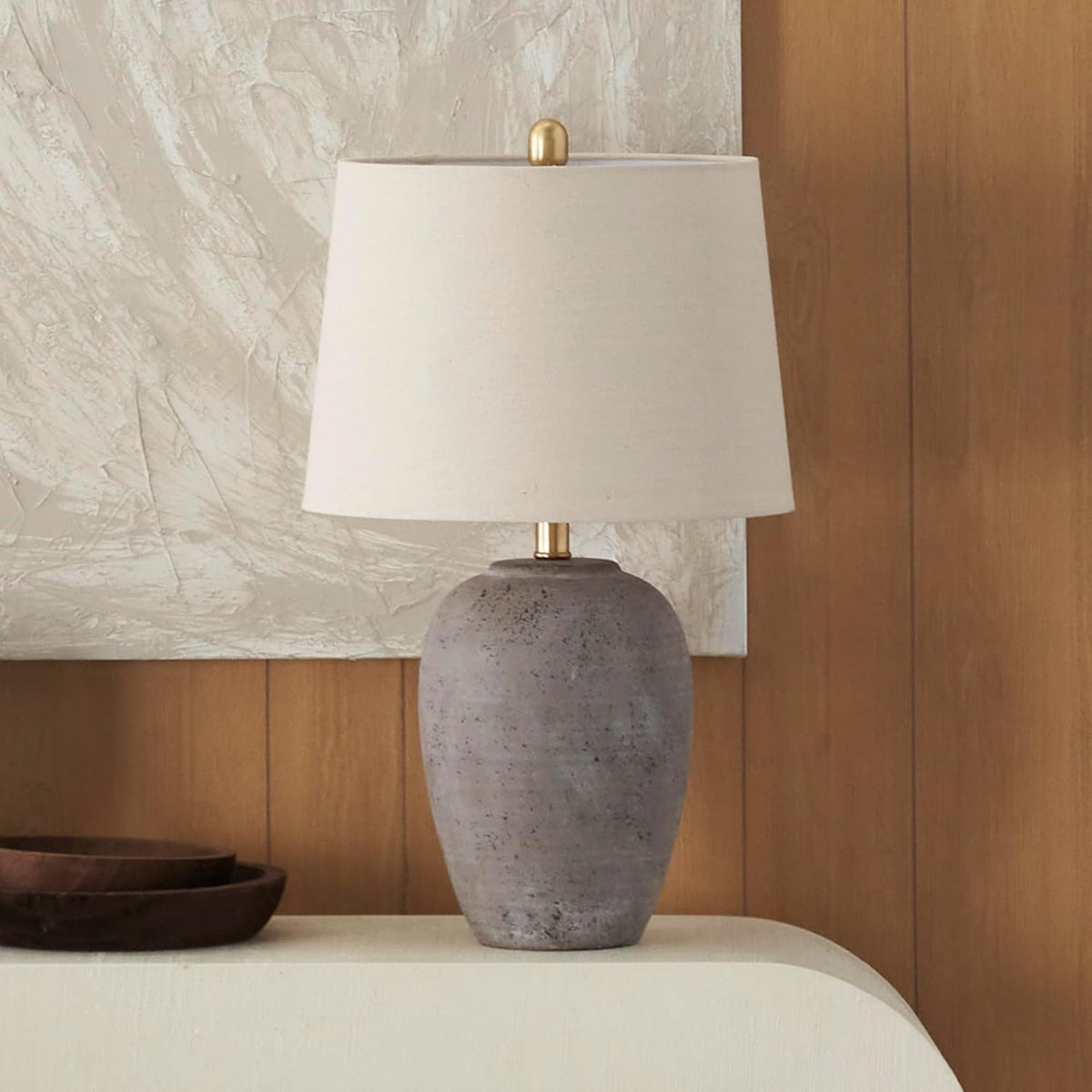 Ceramio Minimalistische LED-Tischlampe mit Keramiksockel – Tischleuchte – Ansicht 10 von 20