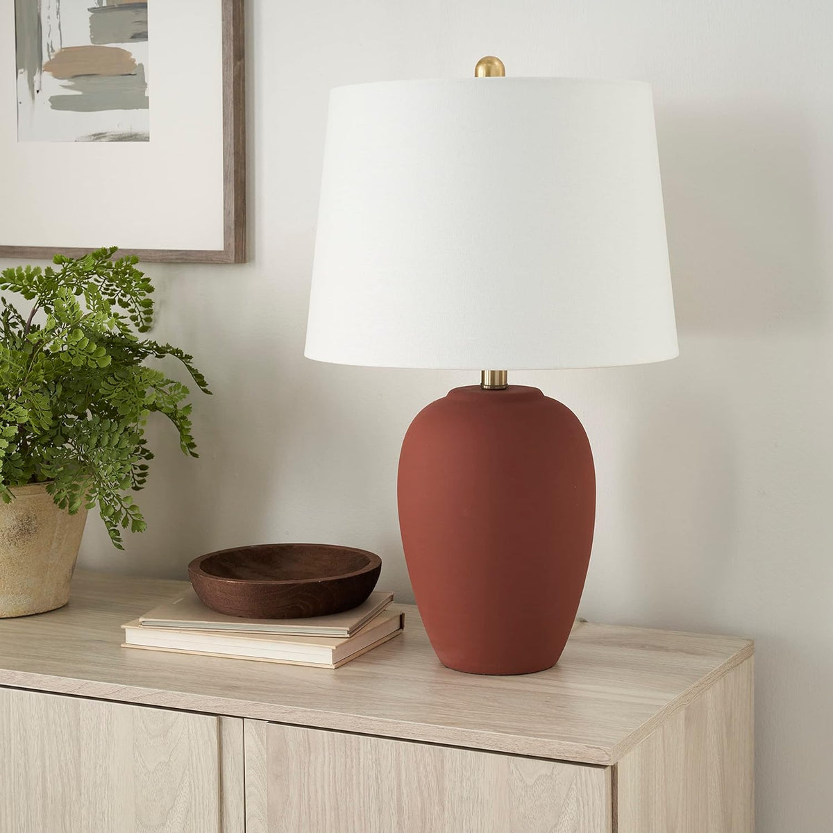 Ceramio Minimalistische LED-Tischlampe mit Keramiksockel – Tischleuchte – Ansicht 14 von 20