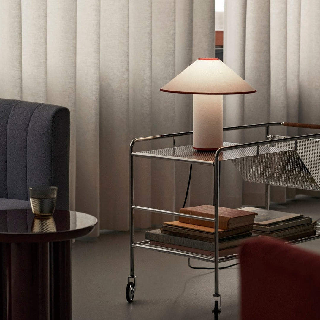 Amara Tischlampe Eleganter Stoffschirm in Beige – Tischleuchte aus Metall – Ansicht 10 von 40