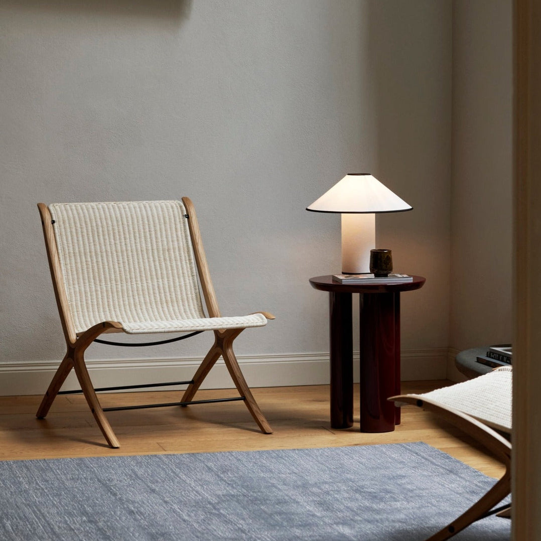 Amara Tischlampe Eleganter Stoffschirm in Beige – Tischleuchte aus Metall – Ansicht 12 von 40