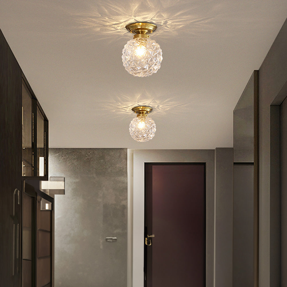 GlassOrbit Moderne Glaskugel-Deckenleuchte in Rauchgrau – Ansicht 11 von 14