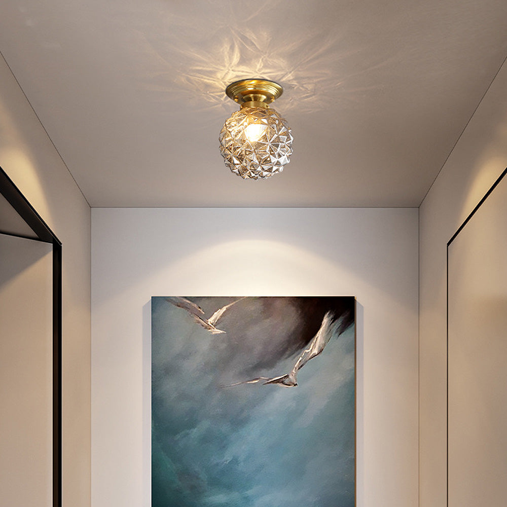GlassOrbit Moderne Glaskugel-Deckenleuchte in Rauchgrau – Ansicht 8 von 14
