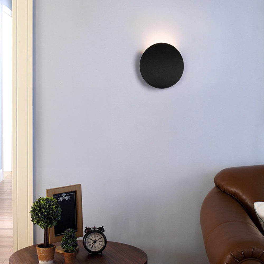 AluDisc Minimalistische LED-Wandleuchte aus Aluminium – Ansicht 6 von 17