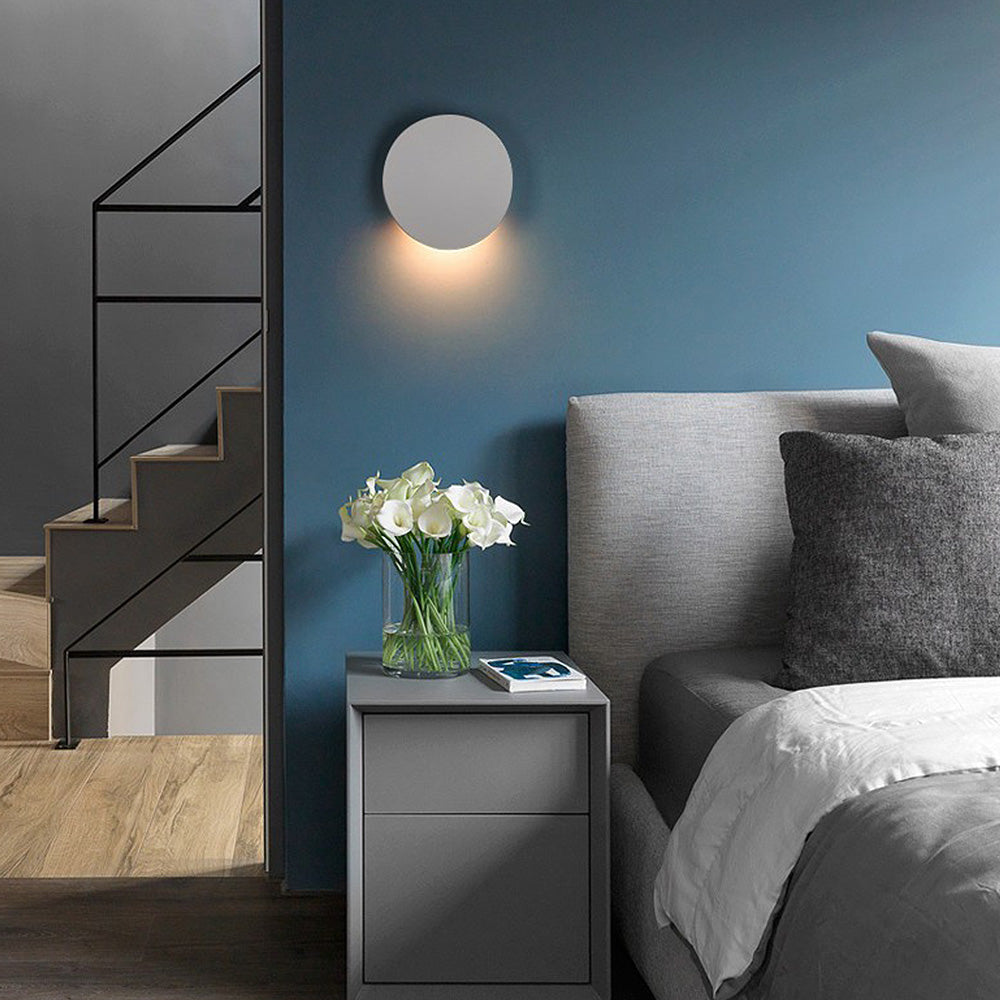 AluDisc Minimalistische LED-Wandleuchte aus Aluminium – Ansicht 11 von 17