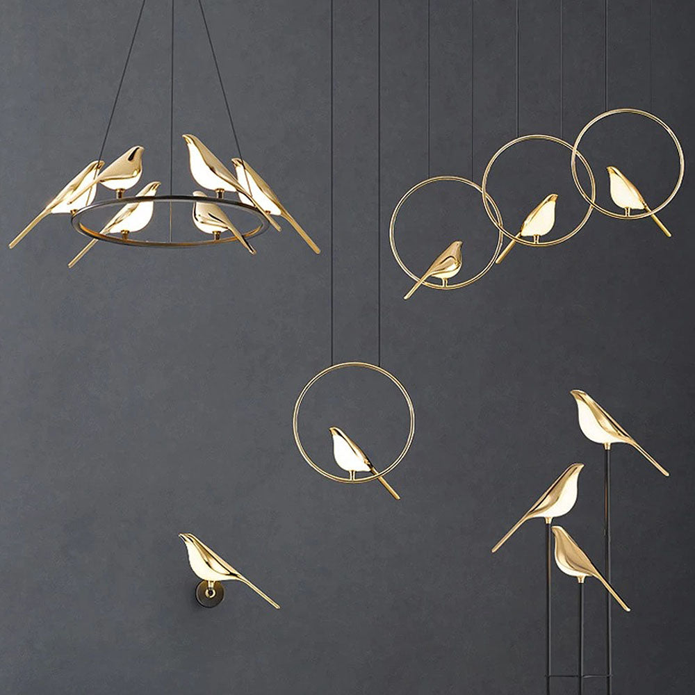 MiraCurve Vogel-Ring Pendelleuchte mit LED – Ansicht 14 von 16
