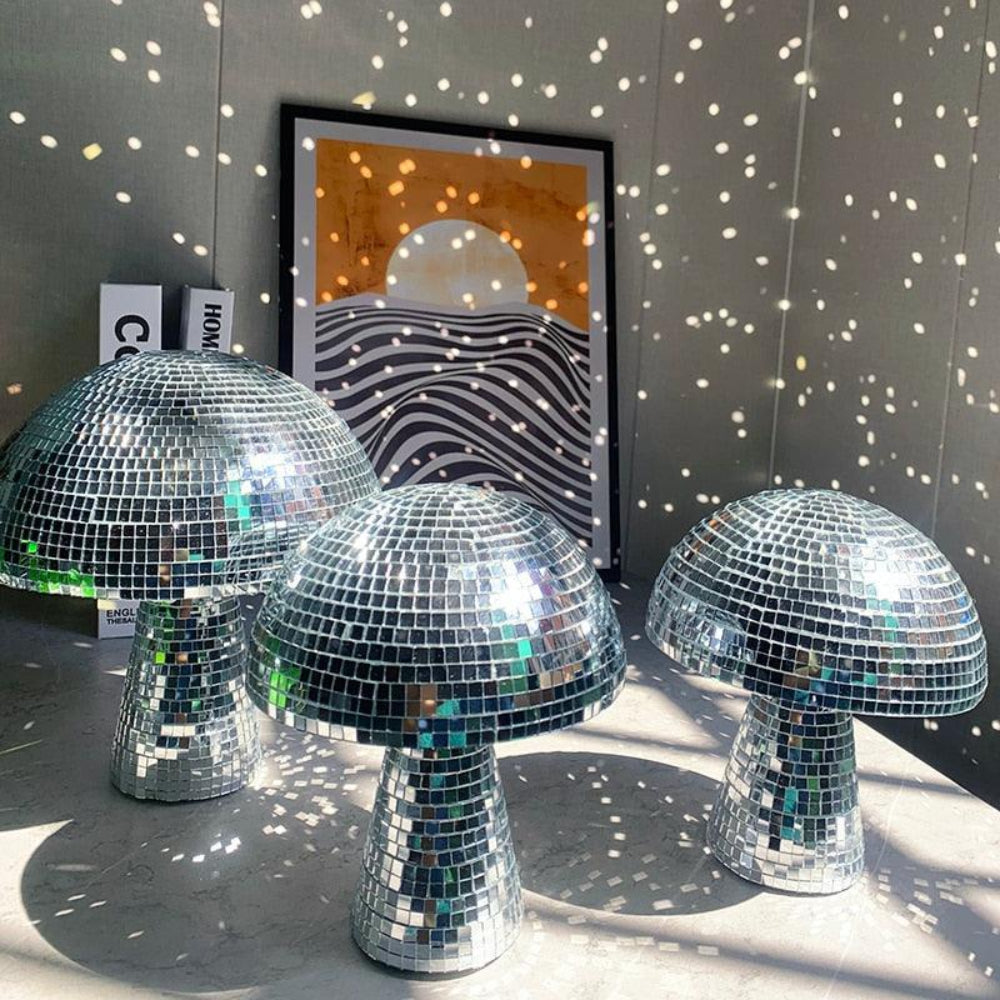LumiShroom Retro Pilzlampe mit Glitzereffekt – Dekoleuchte – Ansicht 2 von 7