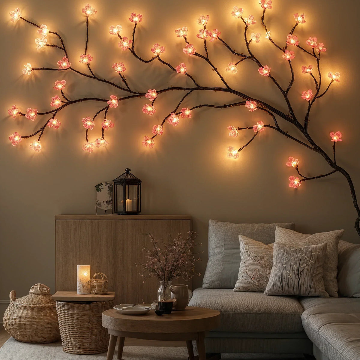 Florka LED Kirschblüten-Lichterkette – Wandleuchte – Ansicht 5 von 6