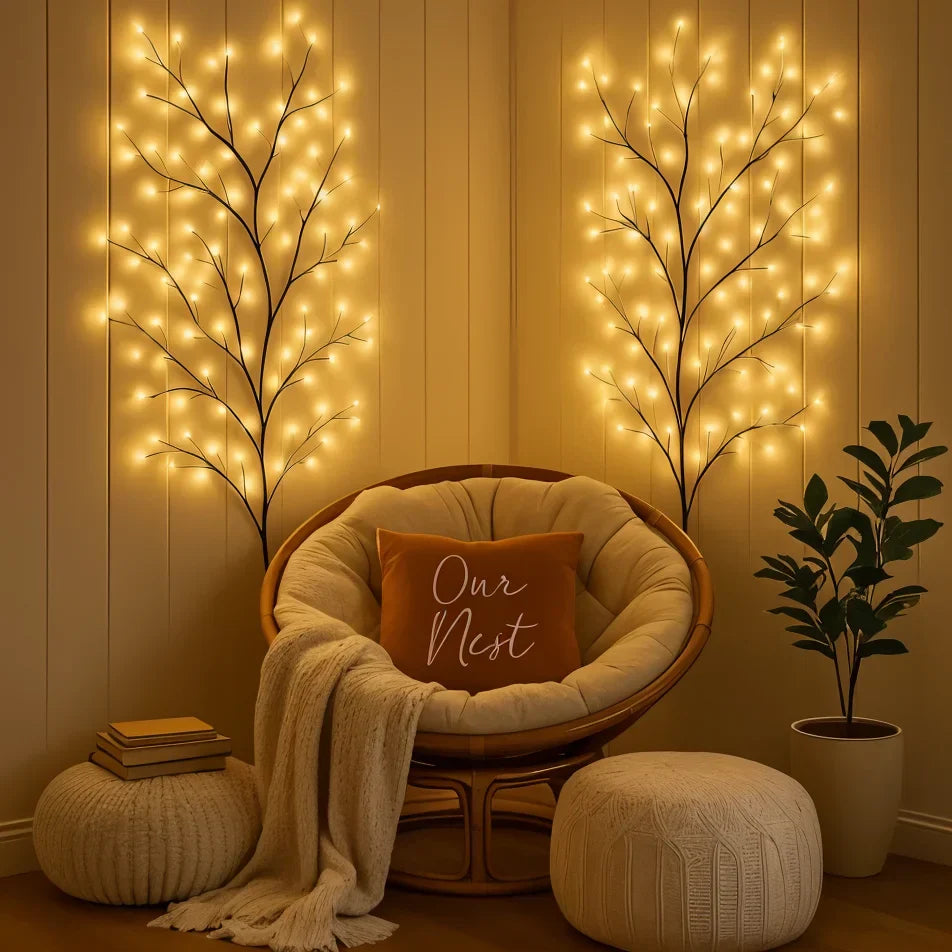 Vinia LED Wandleuchte mit Leuchtzweigen – Ansicht 4 von 9