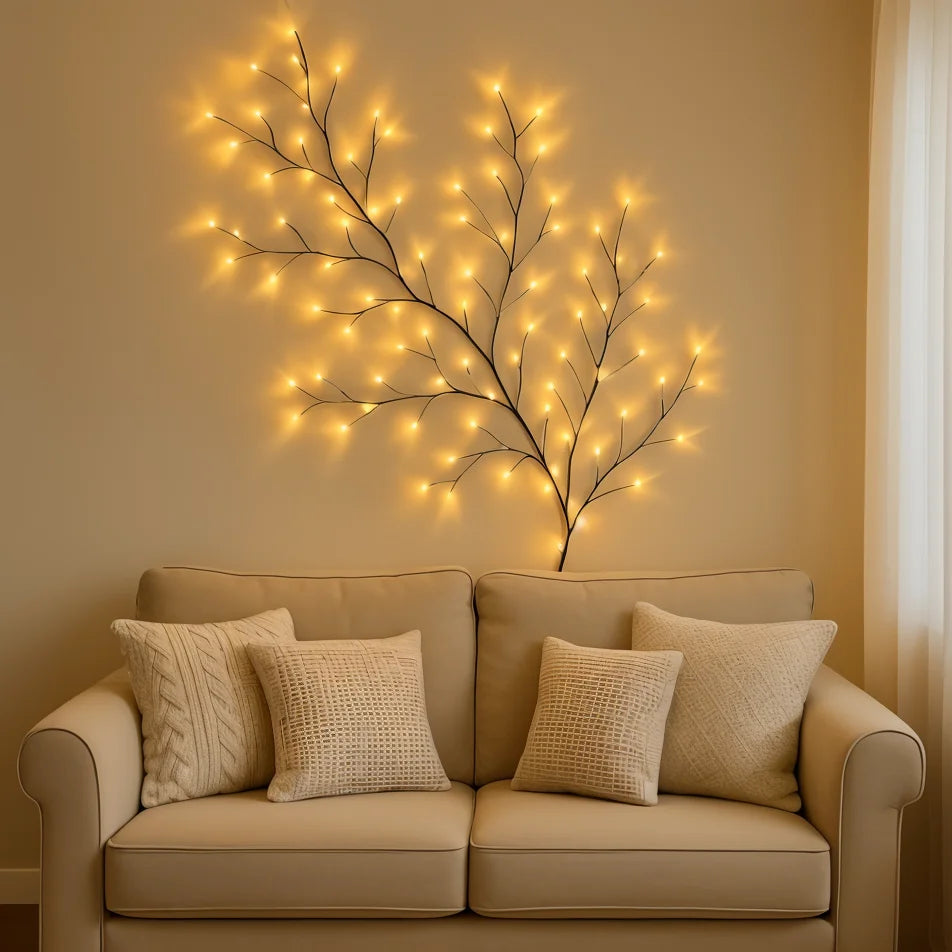 Vinia LED Wandleuchte mit Leuchtzweigen – Ansicht 9 von 9