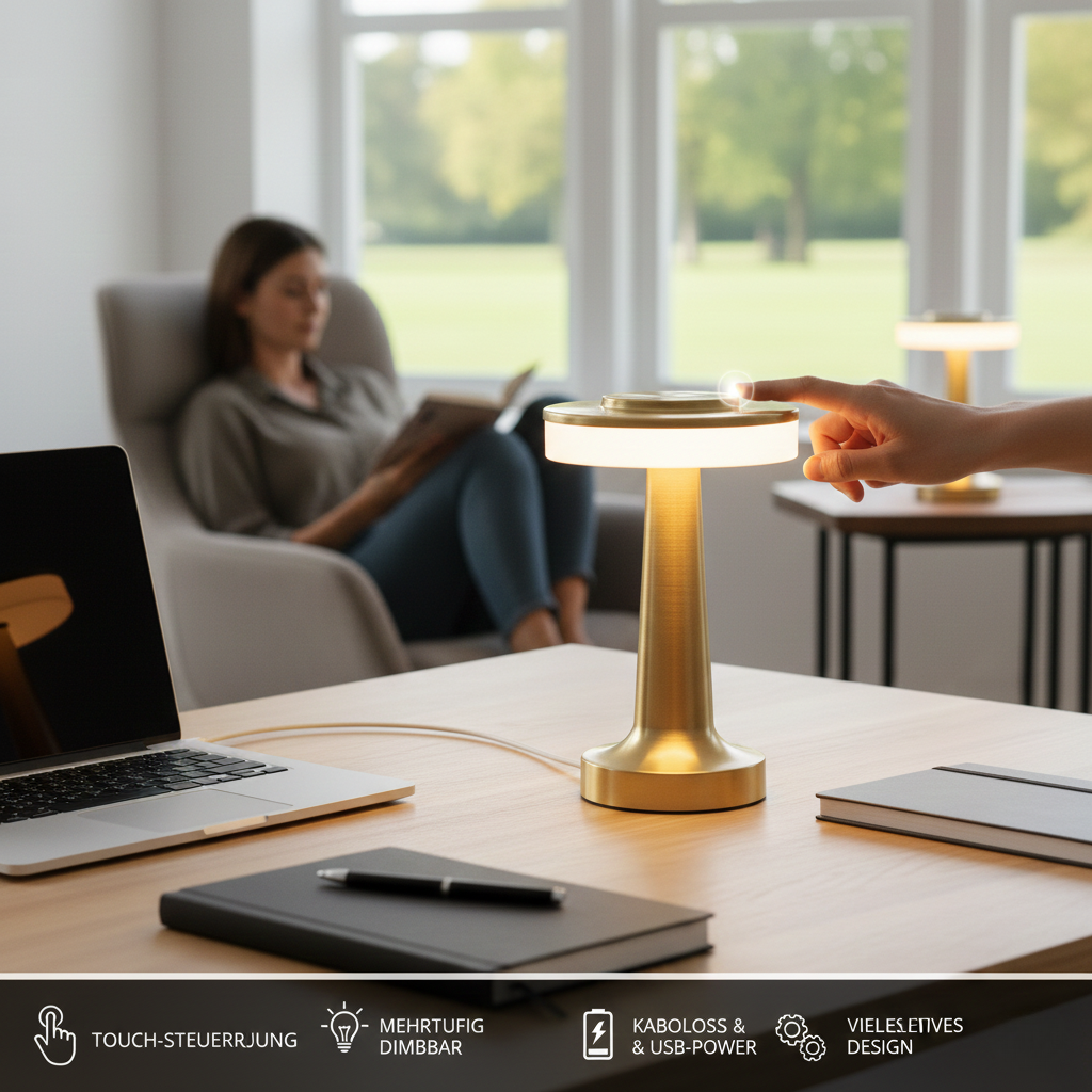Lumino USB Touch-Tischleuchte – Ansicht 2 von 6