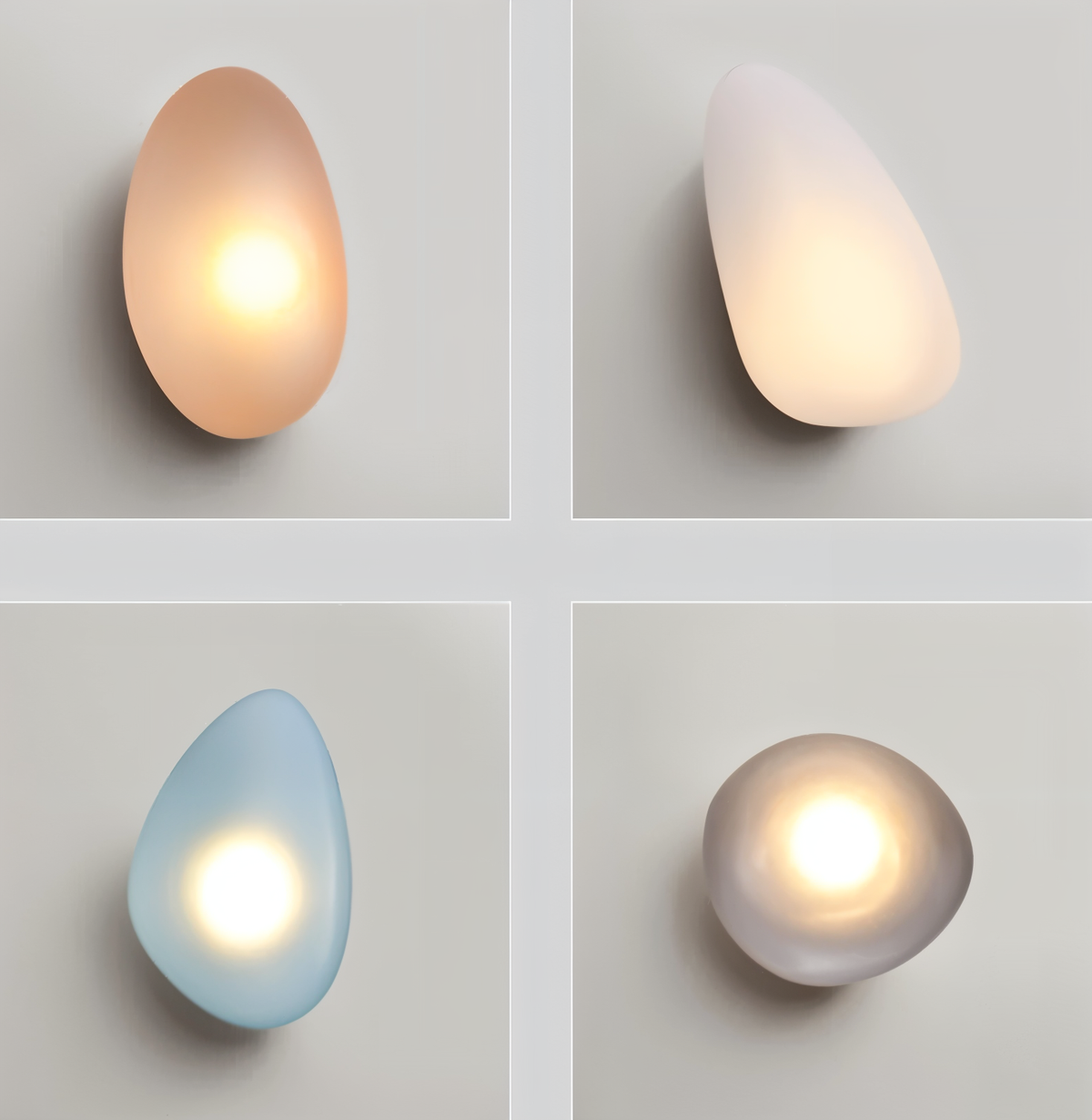 PebbleGlow Minimalistische LED-Wandleuchte aus Glas – Ansicht 37 von 40