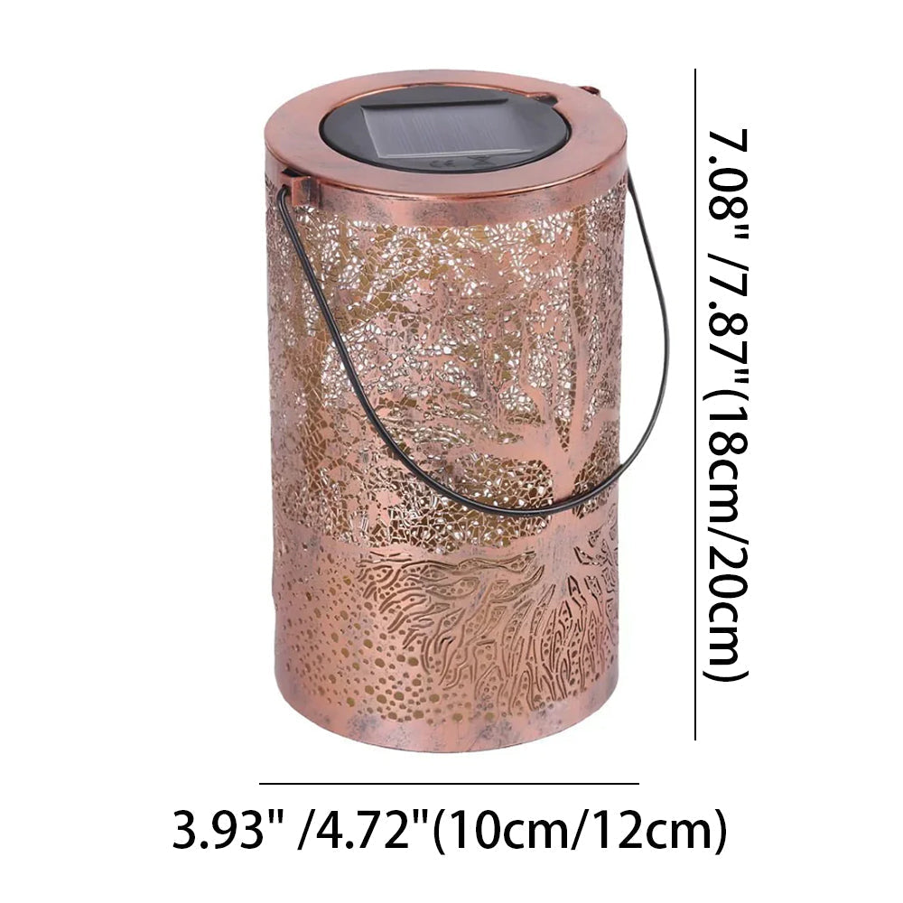 SylvaLux Solarlaterne mit Baummuster, IP55 wasserdicht – Solarleuchte – Ansicht 11 von 24