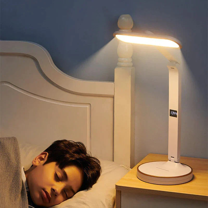LumiTime LED-Uhrenlampe mit Touch-Bedienung – Schreibtischlampe