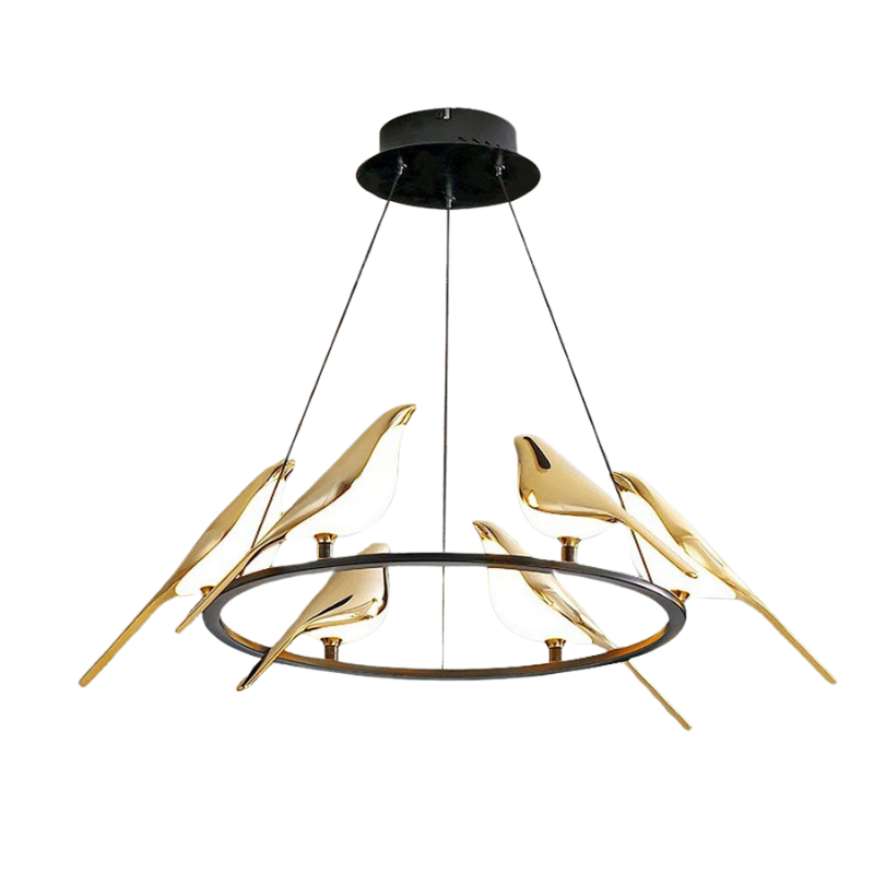 MiraCurve Vogel-Ring Pendelleuchte mit LED – Ansicht 5 von 16